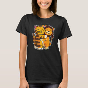 Löwe und Tiger Süße Tiere für Frauen oder Mädchen T-Shirt
