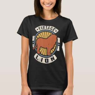 Löwe Vintage Klassiker Retro 60er 70er Jahre Tier T-Shirt
