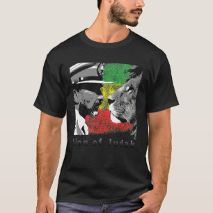 Löwe von Juda Haile Selassie I mit Reggae-Flagge T-Shirt