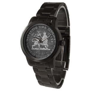 Löwe von Juda - Haile Selassie - Rastafari-Uhr A Armbanduhr