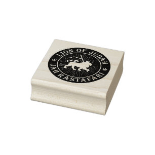 Löwe von Juda Jah Rastafari Holzstempel Gummistempel
