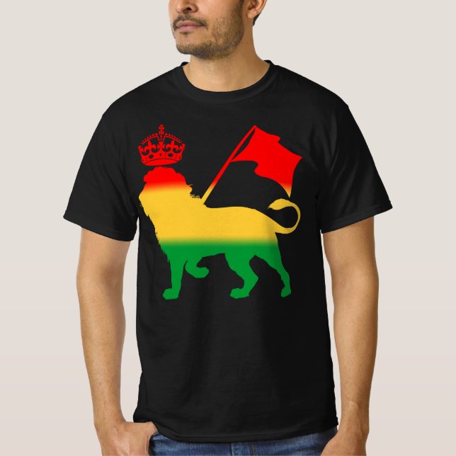 Löwe von Juda - Jamaika Colors T-Shirt (Vorderseite)
