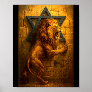 Löwe von Juda Jerusalem Westliche Mauer Der Stern Poster