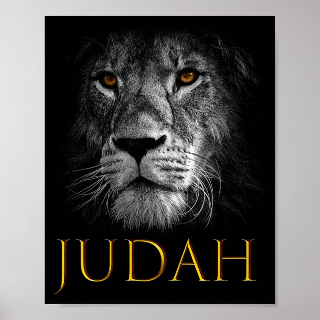 Löwe von Juda Jesus Christlicher Glaube Über Angst Poster (Vorne)