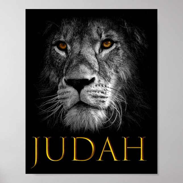 Löwe von Juda Jesus Christlicher Glaube Über Angst Poster (Vorne)
