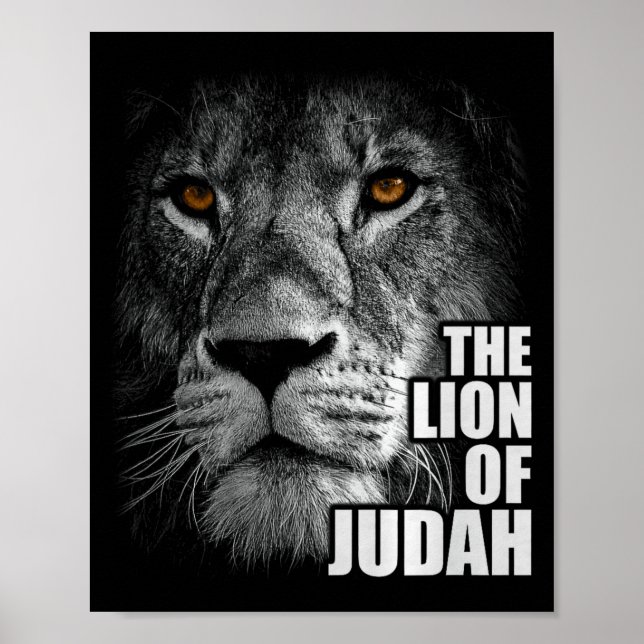 Löwe von Juda Jesus Christlicher Glaube Über Angst Poster (Vorne)
