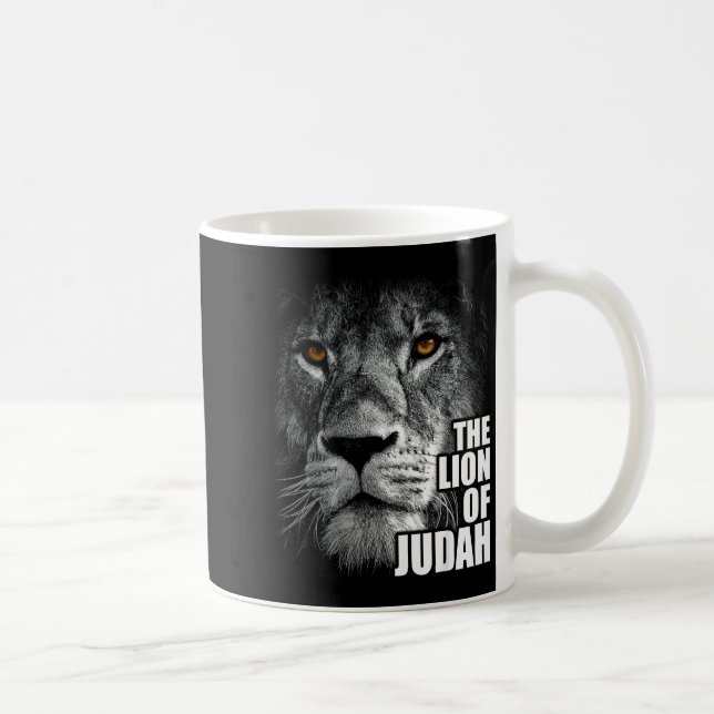 Löwe von Juda Jesus Christlicher Glaube Überwindet Kaffeetasse (Rechts)