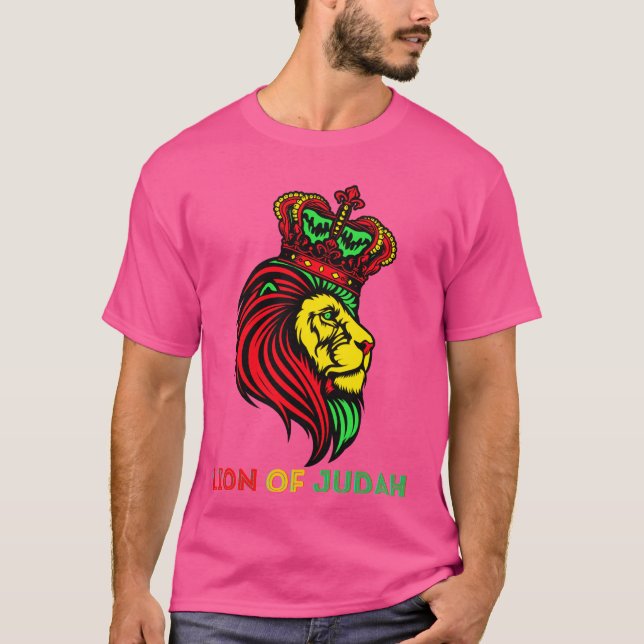 Löwe von Juda Jesus Könige des Dschungels Löwen Le T-Shirt (Vorderseite)