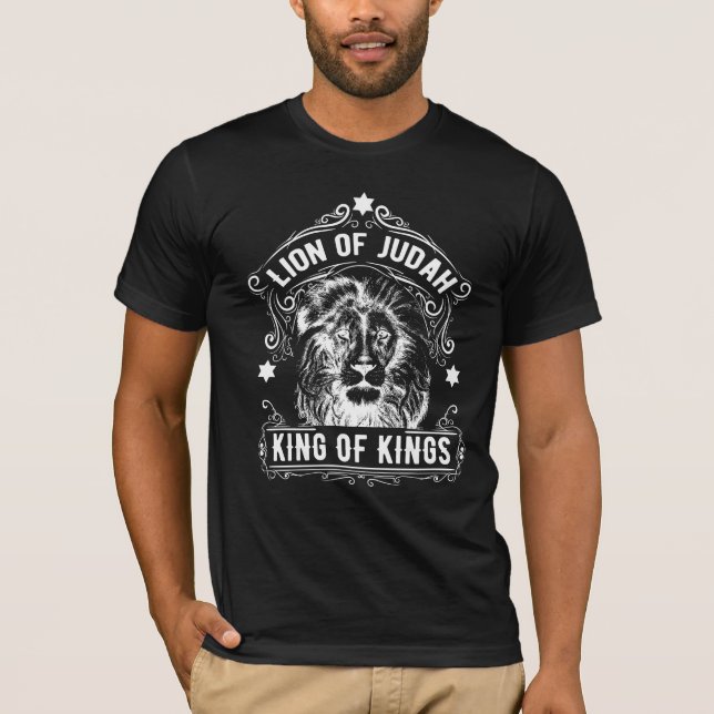 Löwe von Juda King of Kings Dark T - Shirt (Vorderseite)