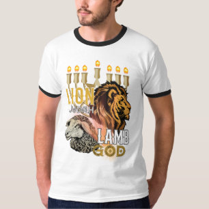 Löwe von Juda Lamm Gottes Herren-Ringer T-Shirt