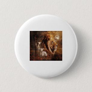 Löwe von Juda Lamm Gottes Kreuz Jesus Licht Gott Button