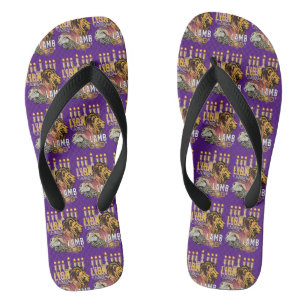 Löwe von Juda Lamm Gottes Lila Unisex Flip Flops
