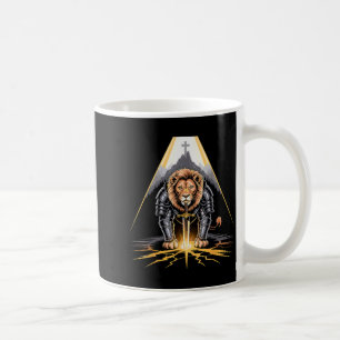Löwe von Juda Schwert und Kreuz Christlicher Krieg Kaffeetasse