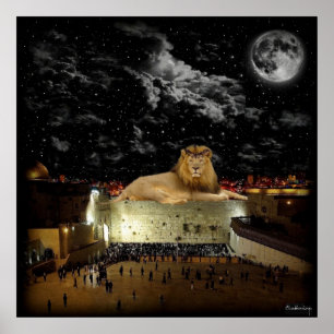 Löwe von Juda Western Wall Poster