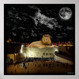 Löwe von Juda Western Wall Poster