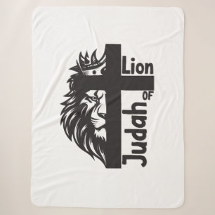 Löwe von Judah Bold Half Löwe Halbkreuz Christlich Sherpadecke