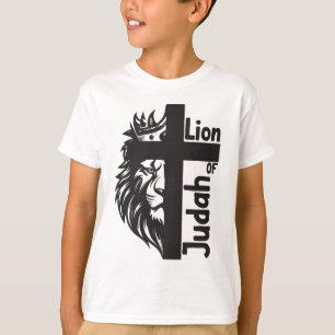 Löwe von Judah Bold Half Löwe Halbkreuz Christlich T-Shirt
