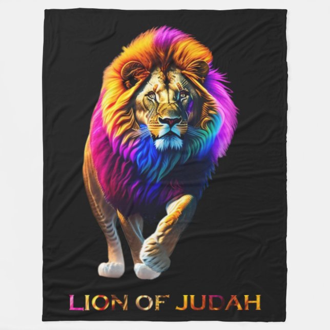 Löwe von Judah Fleecedecke (Vorderseite)