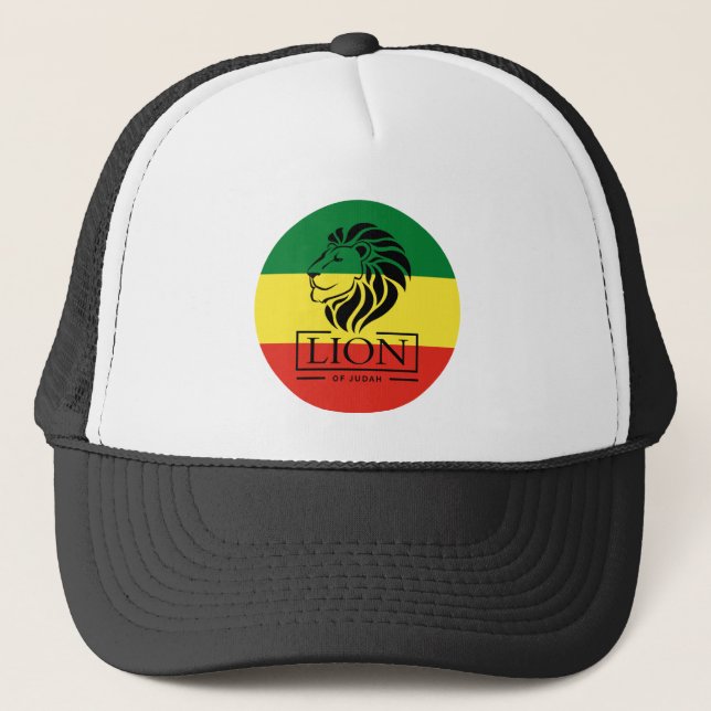 Löwe von Judah - Haile Selassie - Trucker Cap Truckerkappe (Vorderseite)