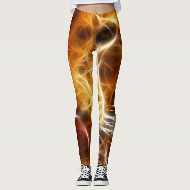 Löwe von Judah - Jah Rasta - Power Yoga Leggings (Vorderseite)