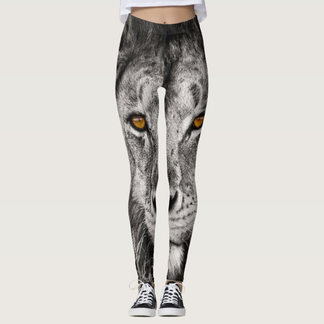 Löwe von Judah - Jah Rasta - Power Yoga Leggings (Vorderseite)