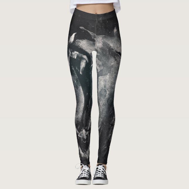 Löwe von Judah - Jah Rasta - Power Yoga Leggings (Vorderseite)