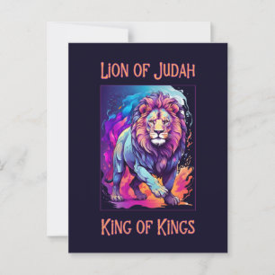 Löwe von Judah Jesus Faith Christliche Kunst Postkarte