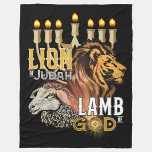 Löwe von Judah Lamm Gottes Fleeceblanket Fleecedecke