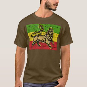 Löwe von Judah Rasta Äthiopian Cross Reggae Alte E T-Shirt