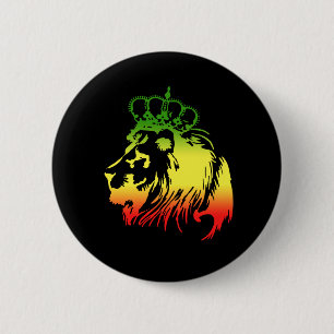 Löwe von Judah - Rasta Button