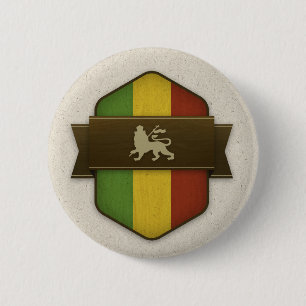 Löwe von Judah Rasta Schild Button