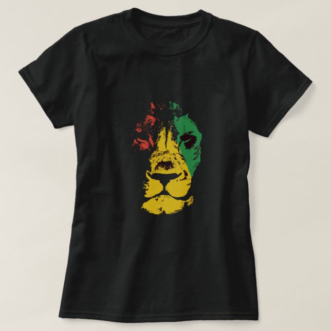 Löwe von Judah - Rasta T-Shirt (Design vorne)