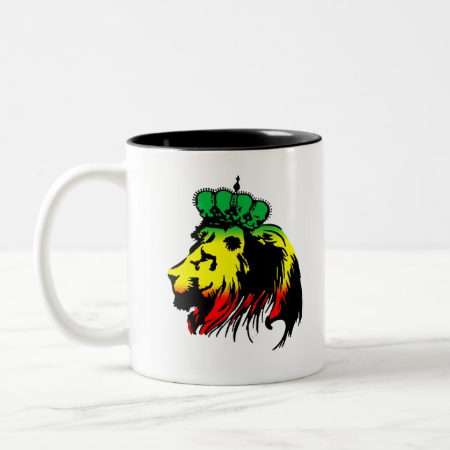 Löwe von Judah Rasta Zweifarbige Tasse (Links)