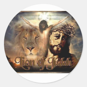 Löwe von Judah Runder Aufkleber