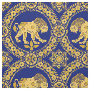 Löwe von St. Julian, Gelb von Royal Blue Stoff