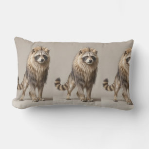 Löwe-Waschbär-Hybrid – Goldenes Waldtier Lendenkissen