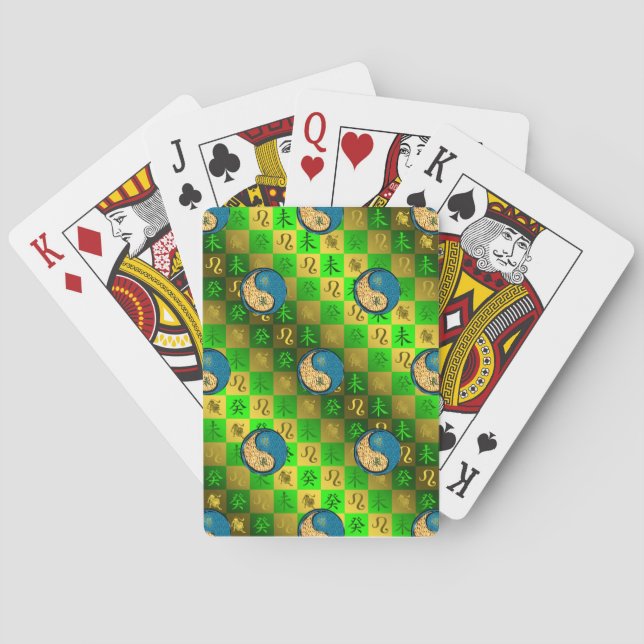 Löwe & Wasser Ziege Spielkarten (Rückseite)