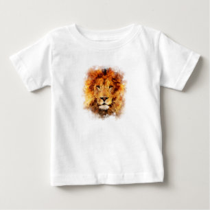 Löwe Wasserfarbe Baby T-shirt