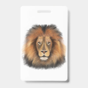 Löwe Wasserfarbe Leo König Safari Tier Dschungel K Ausweis