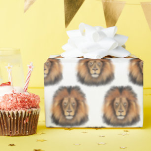 Löwe Wasserfarbe Leo König Safari Tier Dschungel K Geschenkpapier
