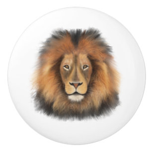 Löwe Wasserfarbe Leo König Safari Tier Dschungel K Keramikknauf