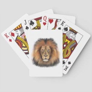 Löwe Wasserfarbe Leo König Safari Tier Dschungel K Spielkarten