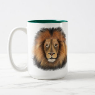 Löwe Wasserfarbe Leo König Safari Tier Dschungel K Zweifarbige Tasse
