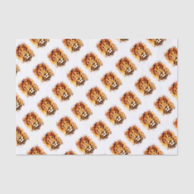 Löwe Wasserfarbe Seidenpapier (Vorderseite)