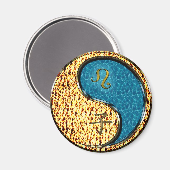 Löwe & Wasserratte Magnet (Vorderseite/Rückseite)