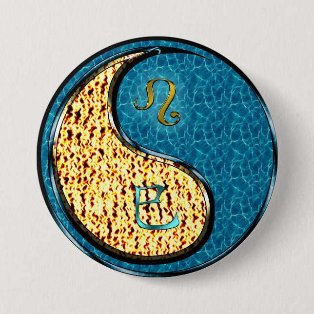 Löwe & Wasserschlange Button (Vorderseite)