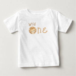 Löwe Wild One First Birthday Baby Junge T-Shirt