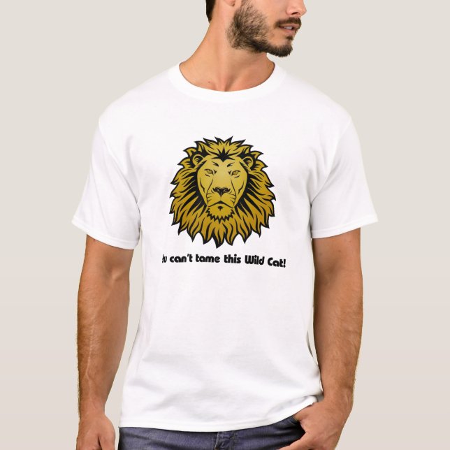 Löwe-wilde Katze T-Shirt (Vorderseite)