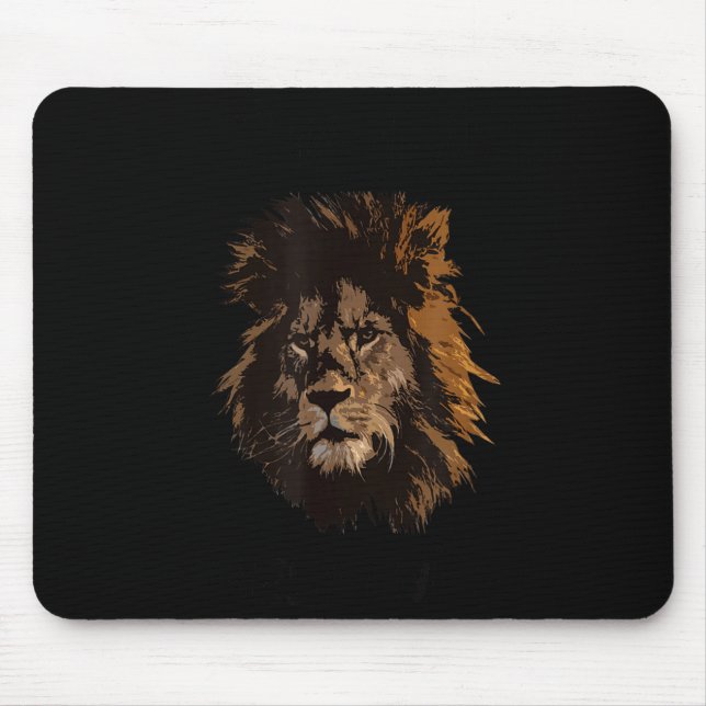Löwe wischt Sigma-Löwen-Illustration nicht Mousepad (Vorne)