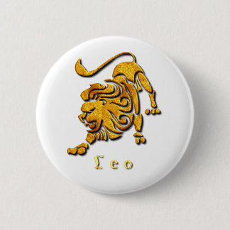 Löwe-Zeichen-rundes Button